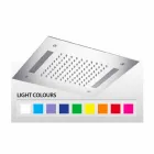 Soffione Doccia Quadrato in Acciaio Inox con Cromoterapia Made in Italy - Bilbo Viadurini