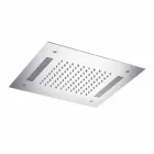 Soffione Doccia Quadrato in Acciaio Inox con Cromoterapia Made in Italy - Bilbo Viadurini