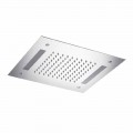 Soffione Doccia Quadrato di Lusso in Inox con Cromoterapia Made in Italy - Bilbo