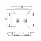 Soffione Doccia Quadrato in Acciaio Inox con Nebulizzatori Made in Italy - Selmo Viadurini