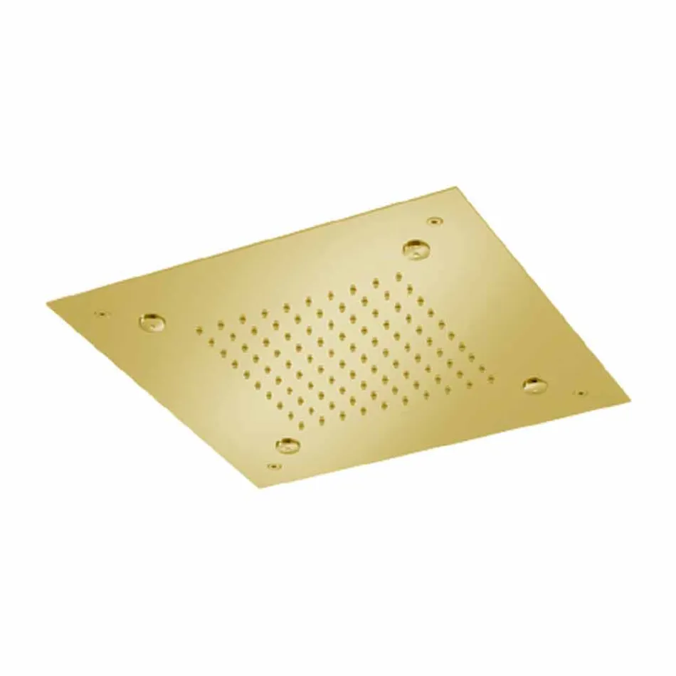 Soffione Doccia Quadrato in Acciaio Inox con Nebulizzatori Made in Italy - Selmo Viadurini