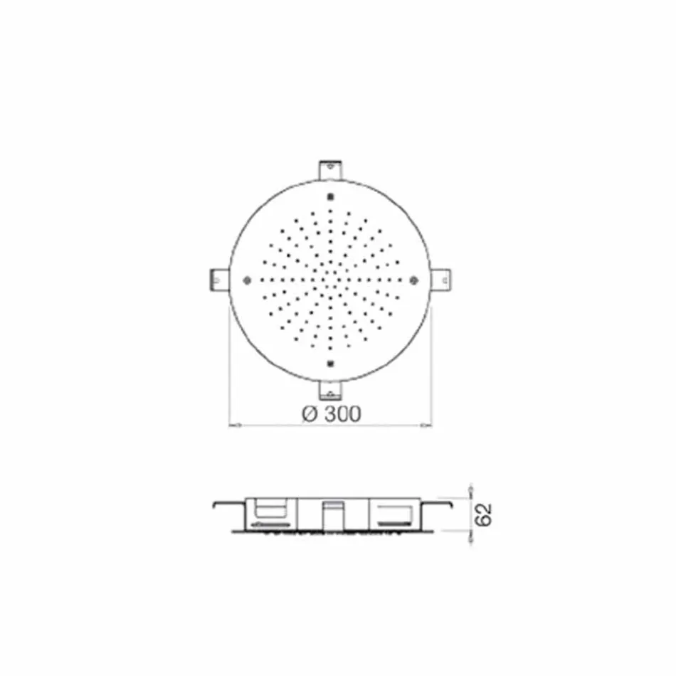 Soffione Doccia Rotondo Monogetto in Acciaio Inox Made in Italy - Zolfo  Viadurini
