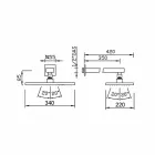 Soffione Monogetto in Acciaio con Braccio Doccia in Ottone Made in Italy - Dardo Viadurini