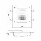Soffione Monogetto in Acciaio Inox con Cromoterapia a LED Made in Italy - Sauron Viadurini