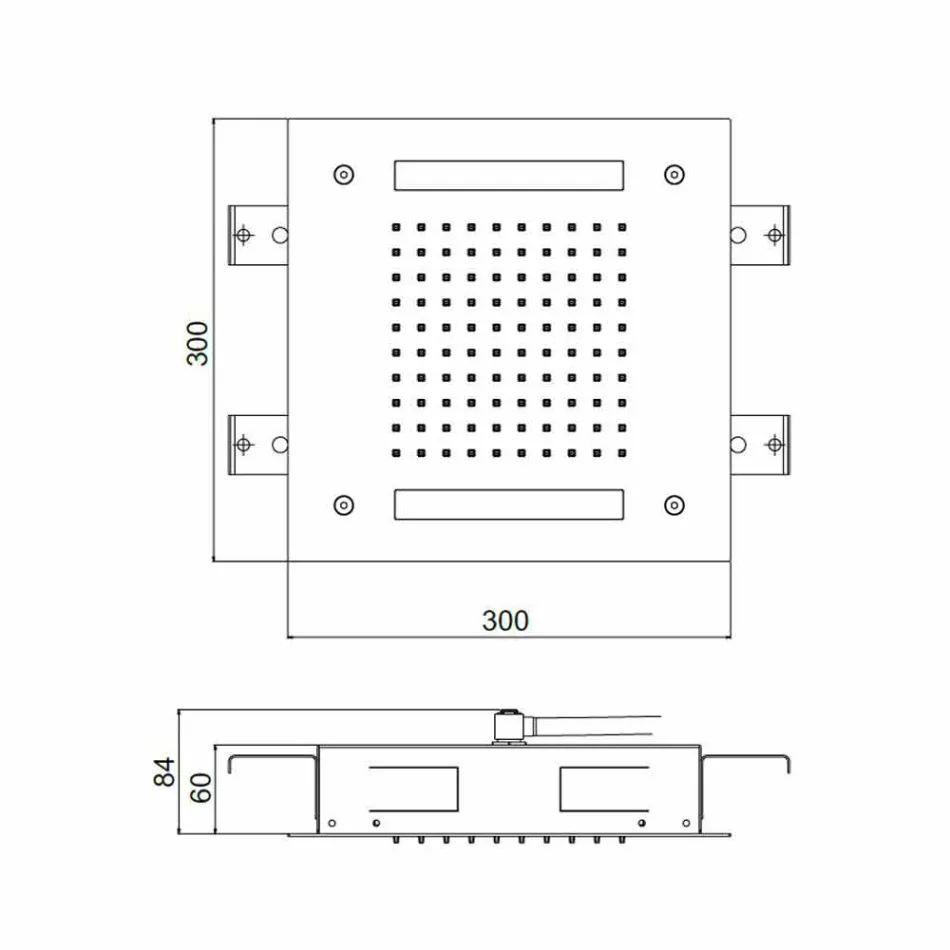Soffione Monogetto in Acciaio Inox con Cromoterapia a LED Made in Italy - Sauron Viadurini