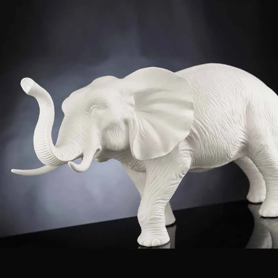 Soprammobile Artigianale a Forma di Elefante in Ceramica Made in Italy - Fante Viadurini