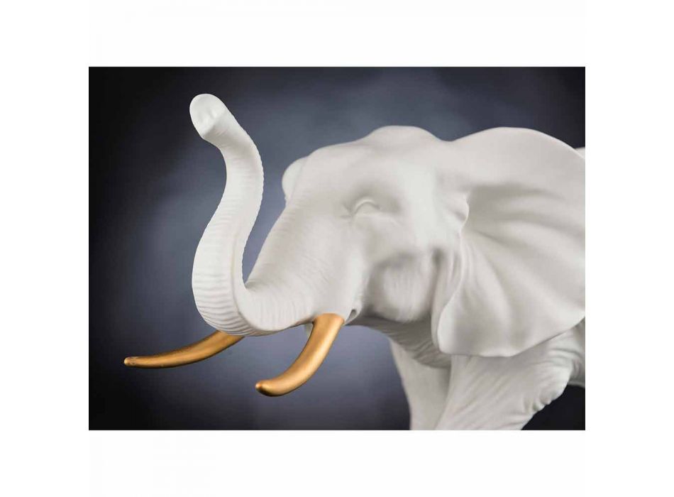 Soprammobile Artigianale a Forma di Elefante in Ceramica Made in Italy - Fante Viadurini