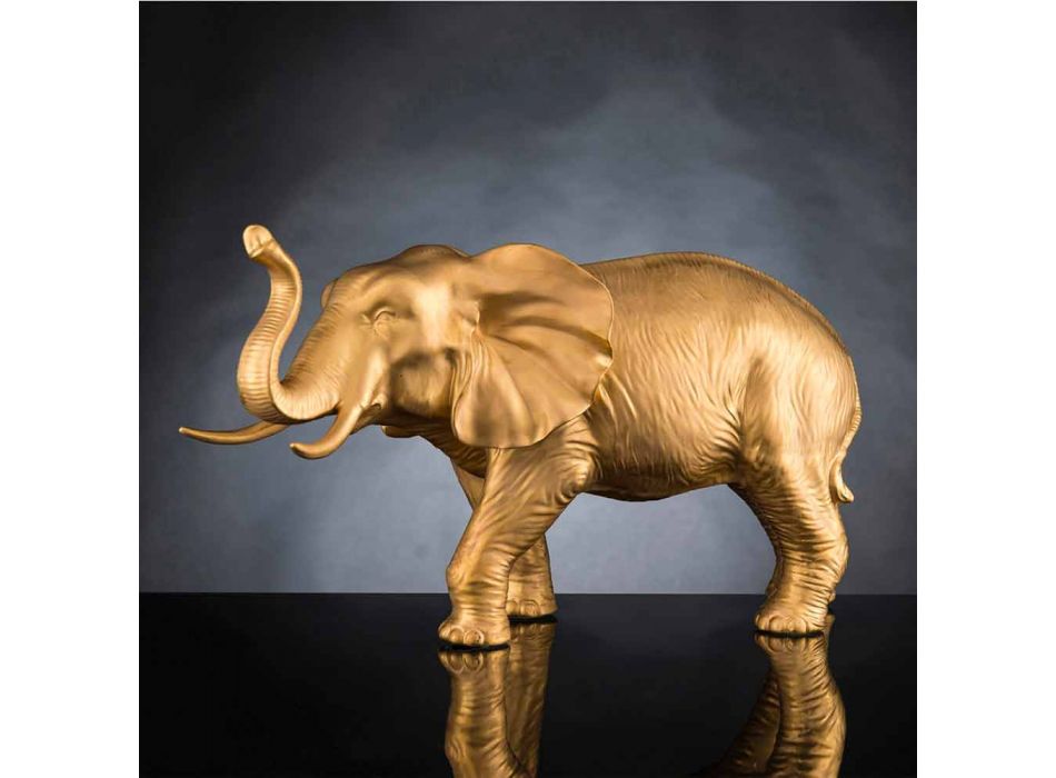 Soprammobile Artigianale a Forma di Elefante in Ceramica Made in Italy - Fante Viadurini
