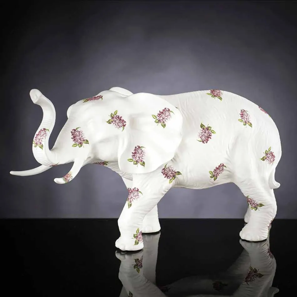 Soprammobile Artigianale a Forma di Elefante in Ceramica Made in Italy - Fante Viadurini