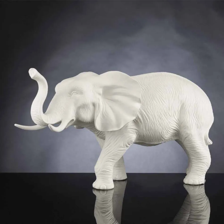 Soprammobile Artigianale a Forma di Elefante in Ceramica Made in Italy - Fante Viadurini