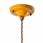 Sospensione a campana industriale in ceramica e metallo Ruth Viadurini