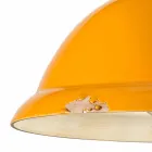 Sospensione a campana industriale in ceramica e metallo Ruth Viadurini