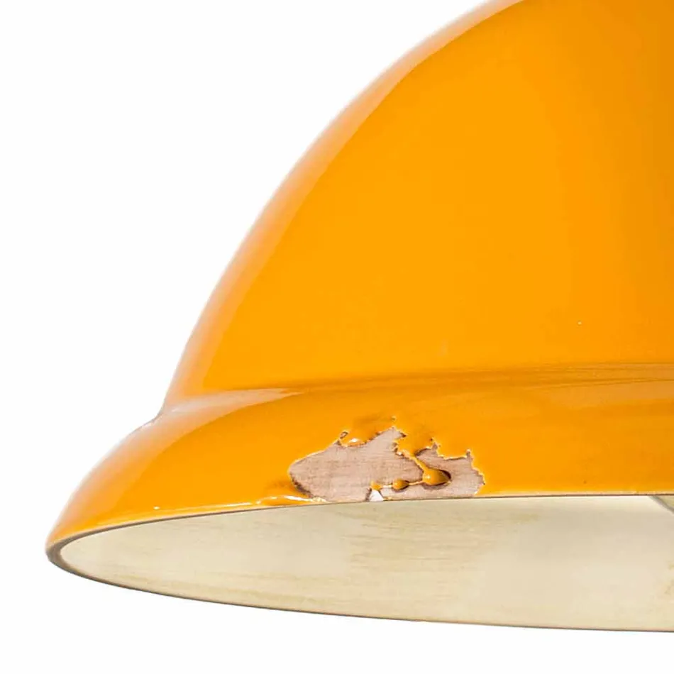 Sospensione a campana industriale in ceramica e metallo Ruth Viadurini