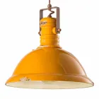 Sospensione a campana industriale in ceramica e metallo Ruth Viadurini