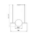 Sospensione Design in Vetro e Ottone con Luce LED, 3 Misure - Alma by Il Fanale Viadurini