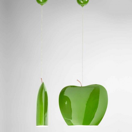 Sospensione in Ceramica di Design a Forma di Mela – Fruits Aldo Bernardi Viadurini