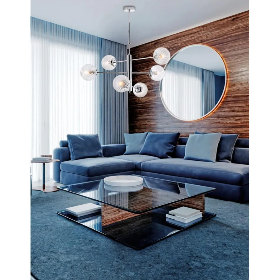 Sospensione in Ferro Made in Italy per Arredare L’interno - Creta Viadurini