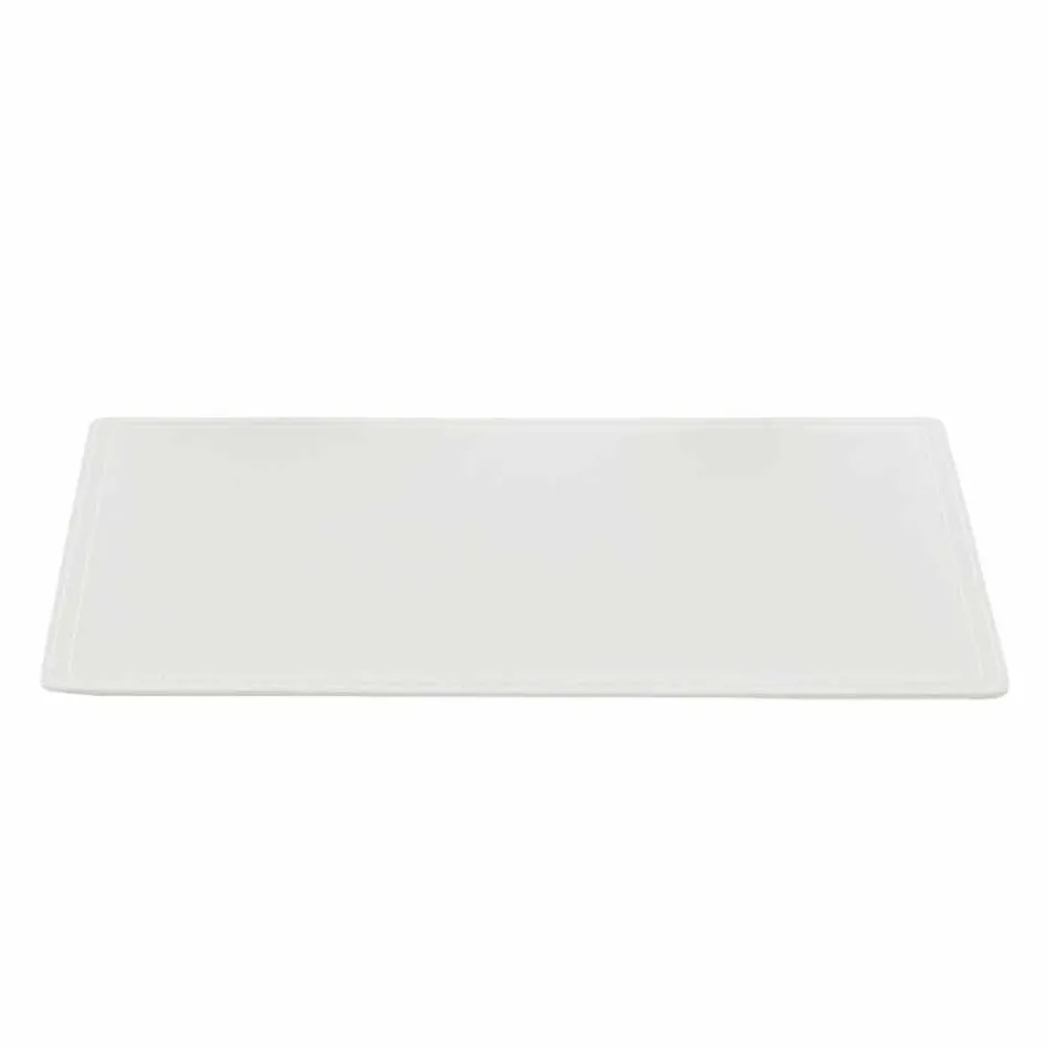 Sottomano in Cuoio Rigenerato con Cuciture Ferma Penne Made in Italy - Ascanio Viadurini