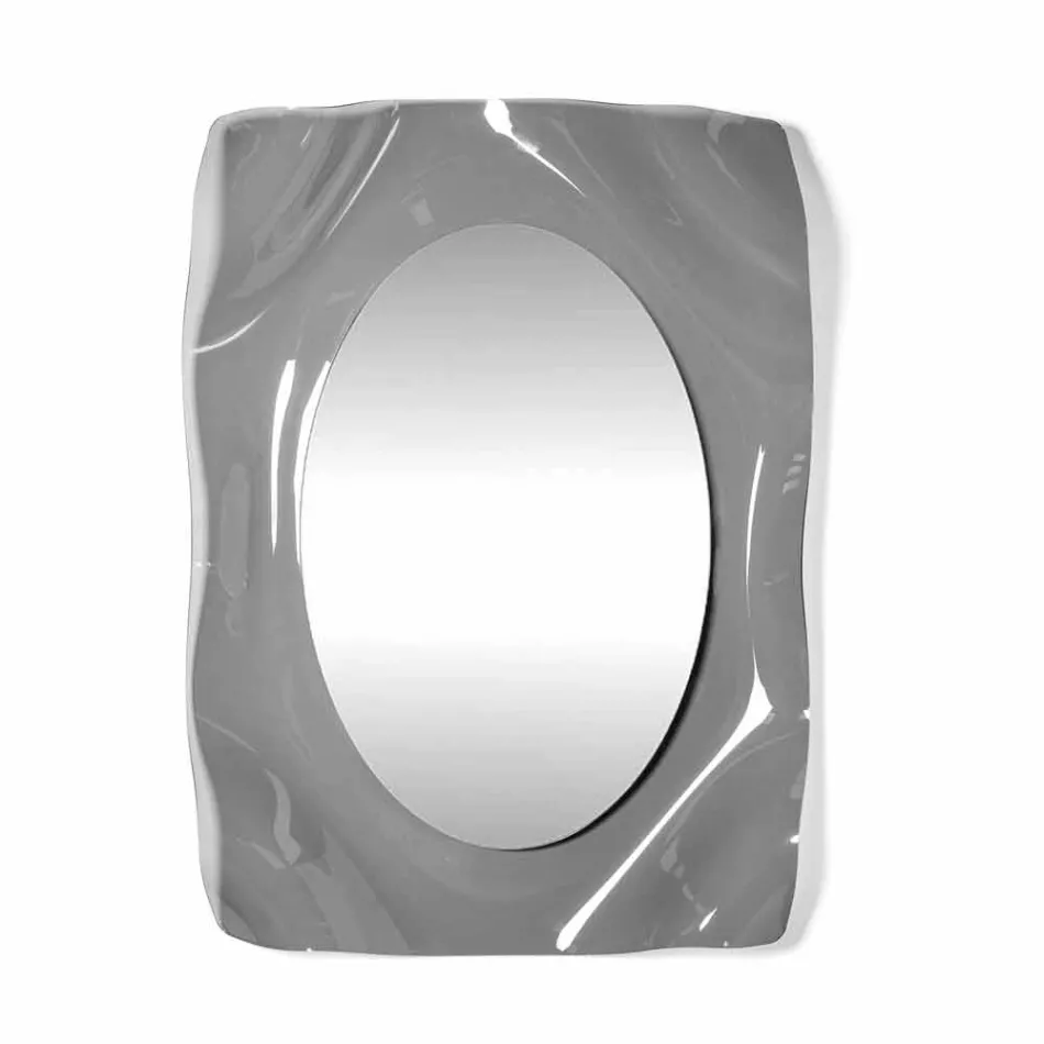 Specchiera a muro design moderno fumé Diva, made in Italy Viadurini