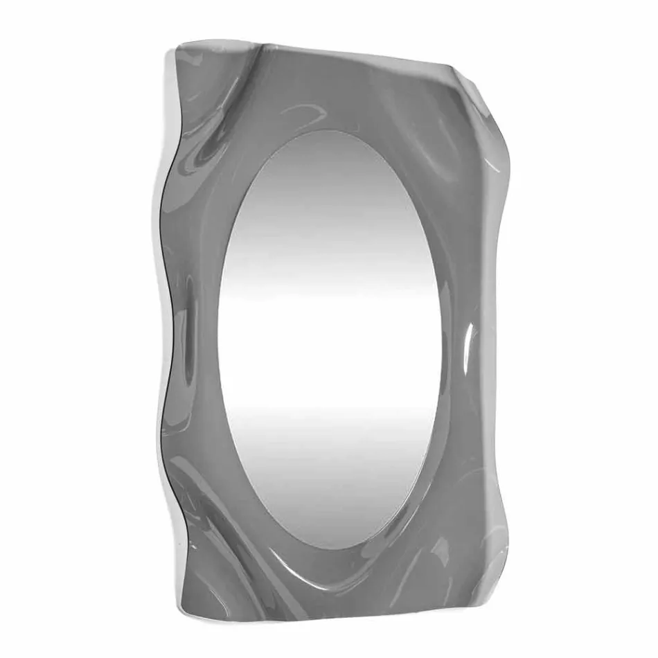 Specchiera a muro design moderno fumé Diva, made in Italy Viadurini