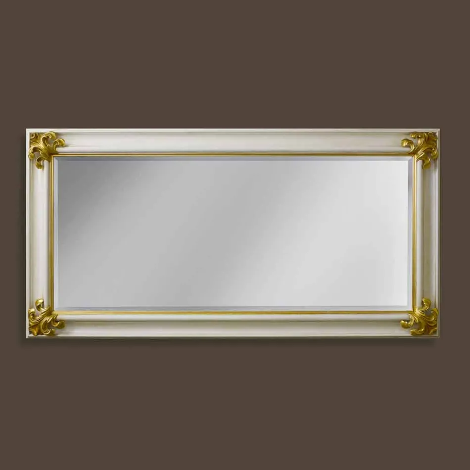 Specchiera a muro design moderno in legno a mano made in Italy Stefano Viadurini