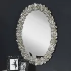 Specchiera a muro fatta a mano moderna legno abete made Italy Filippo Viadurini