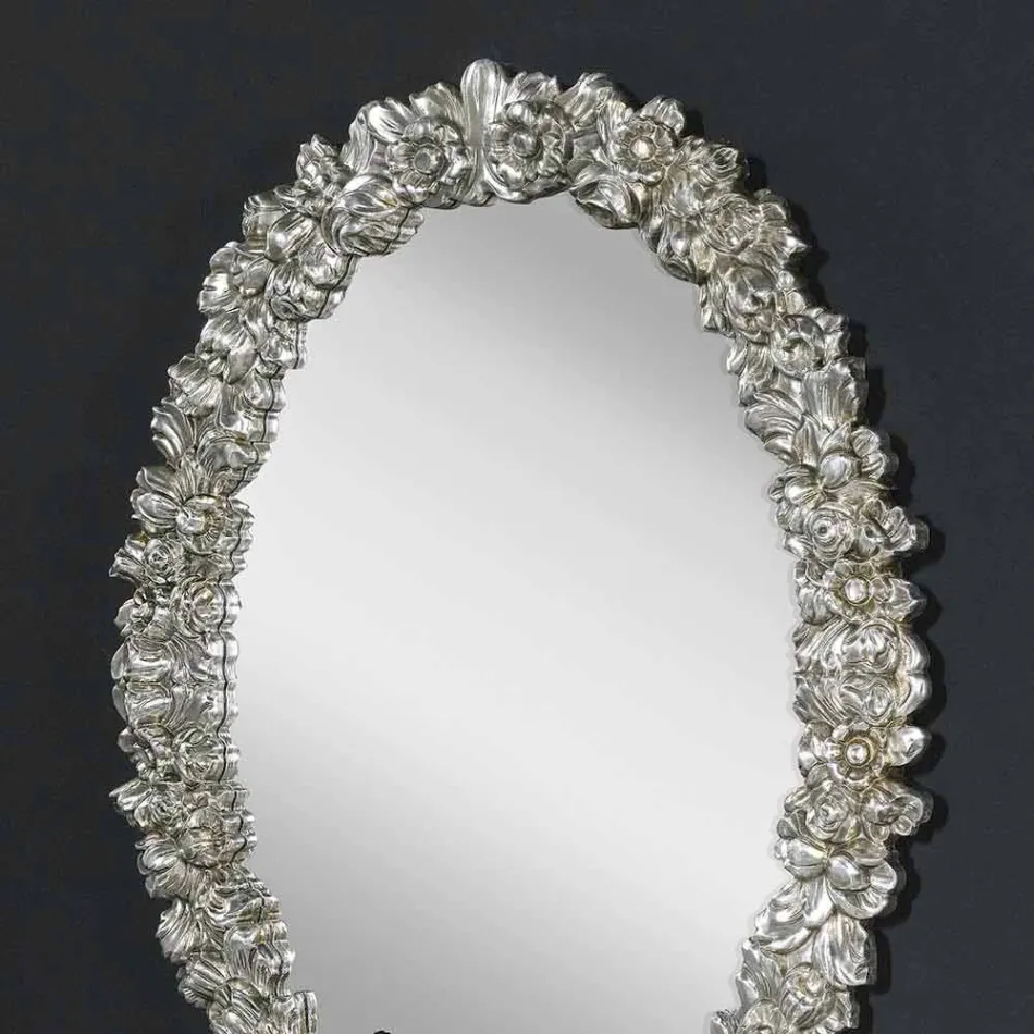 Specchiera a muro fatta a mano moderna legno abete made Italy Filippo Viadurini