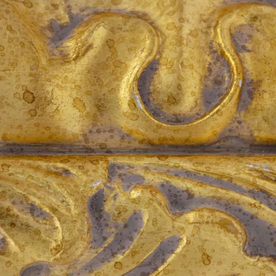 Specchiera a muro in legno rettangolare fatta a mano in Italia Nicolò Viadurini