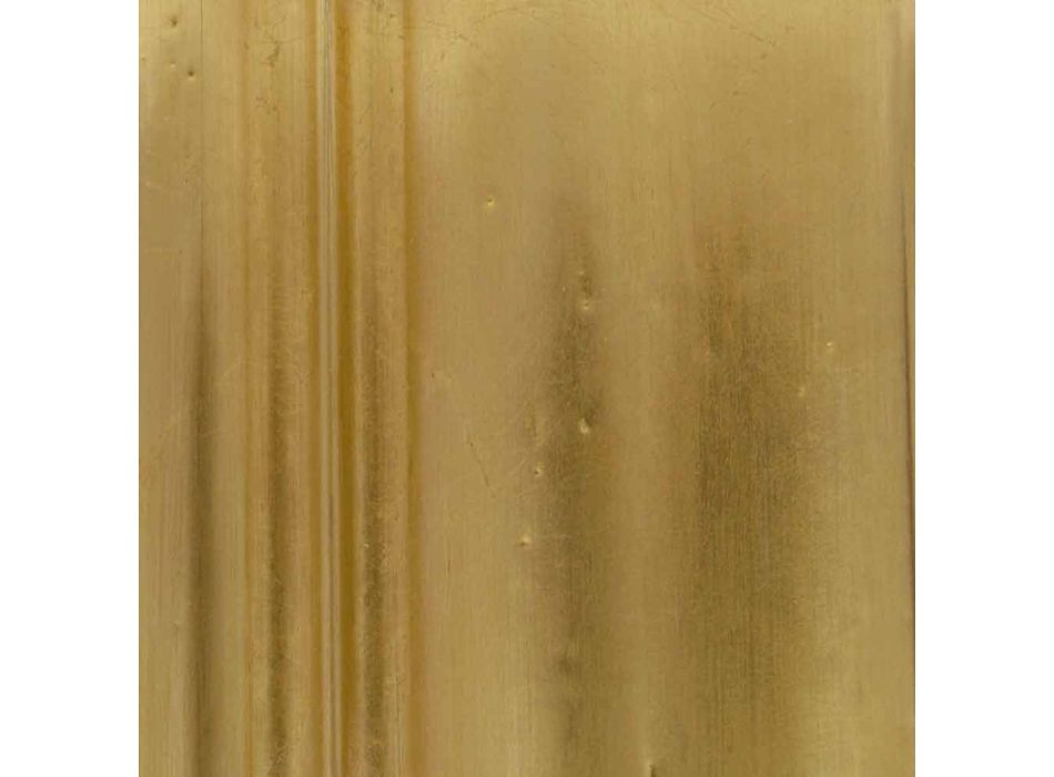 Specchiera a muro legno a mano oro,argento prodotta in Italia Stefania Viadurini