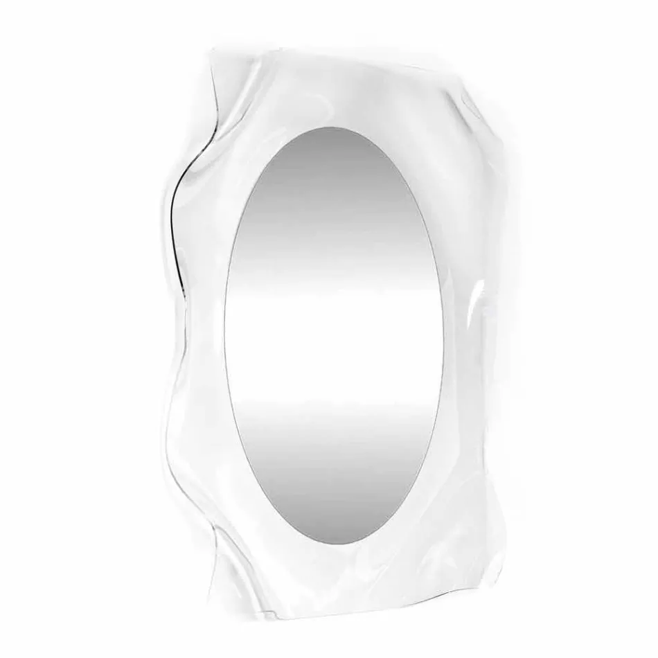 Specchiera a muro trasparente design moderno Diva, made in Italy Viadurini