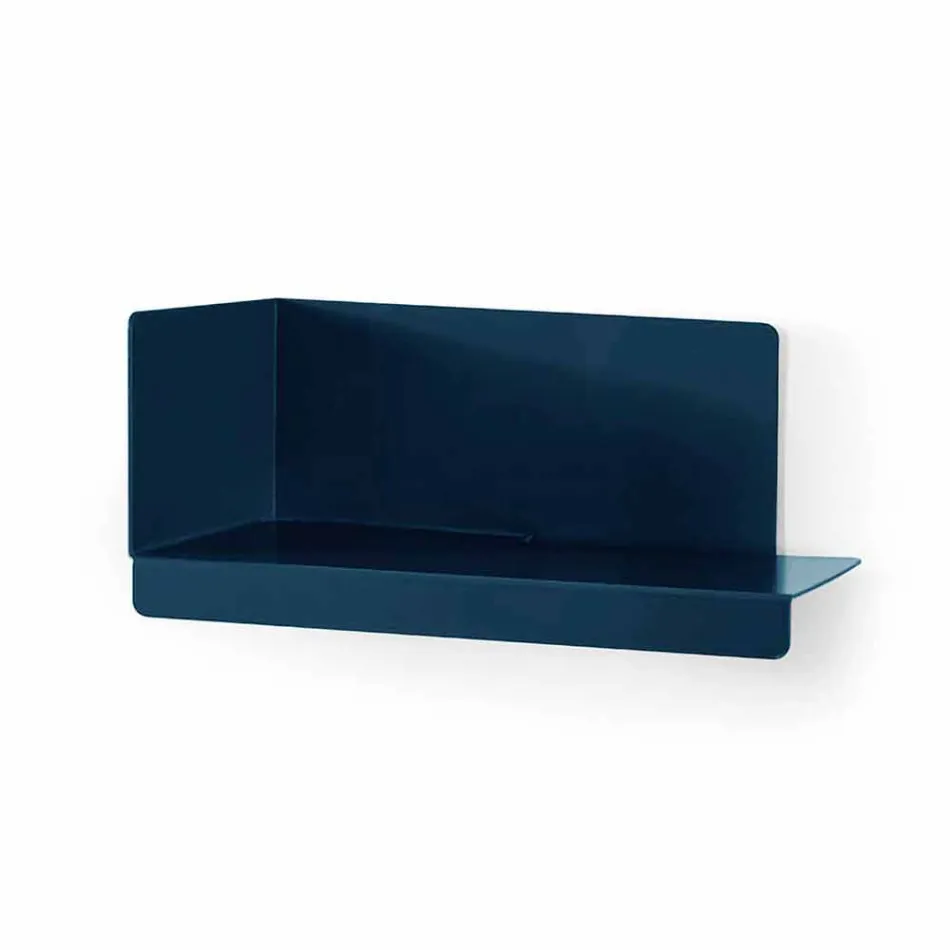 Specchiera a Parete e 3 Mensole in Metallo Colorate a Destra o Sinistra - Noelle Viadurini