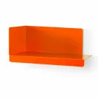 Specchiera a Parete e 3 Mensole in Metallo Colorate a Destra o Sinistra - Noelle Viadurini