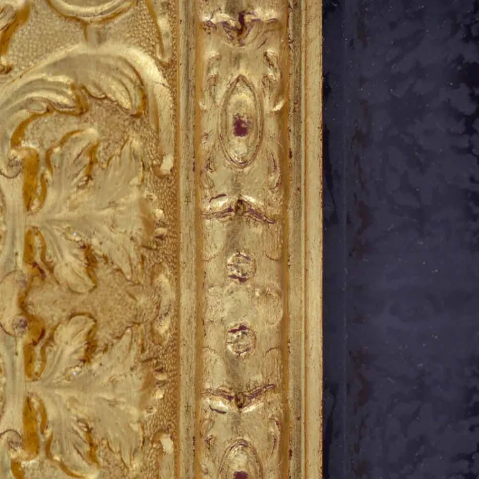 Specchiera a parete in legno rettangolare fatta in Italia Raffaello Viadurini