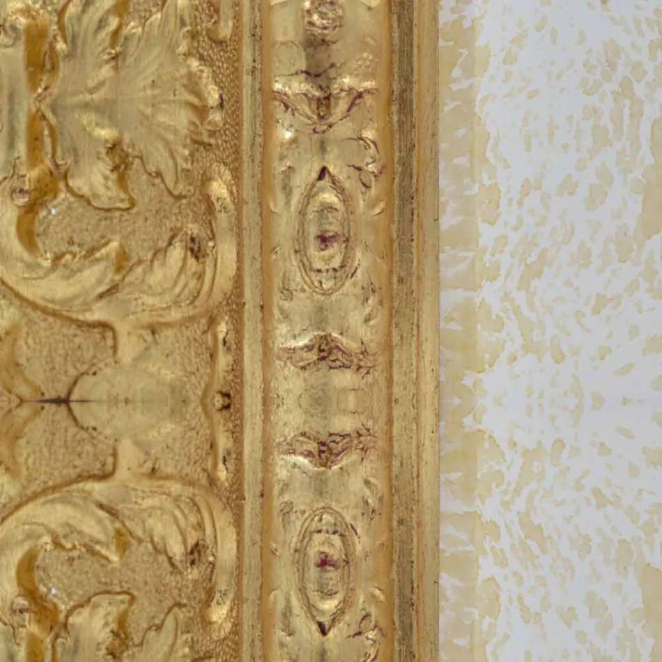 Specchiera a parete in legno rettangolare fatta in Italia Raffaello Viadurini