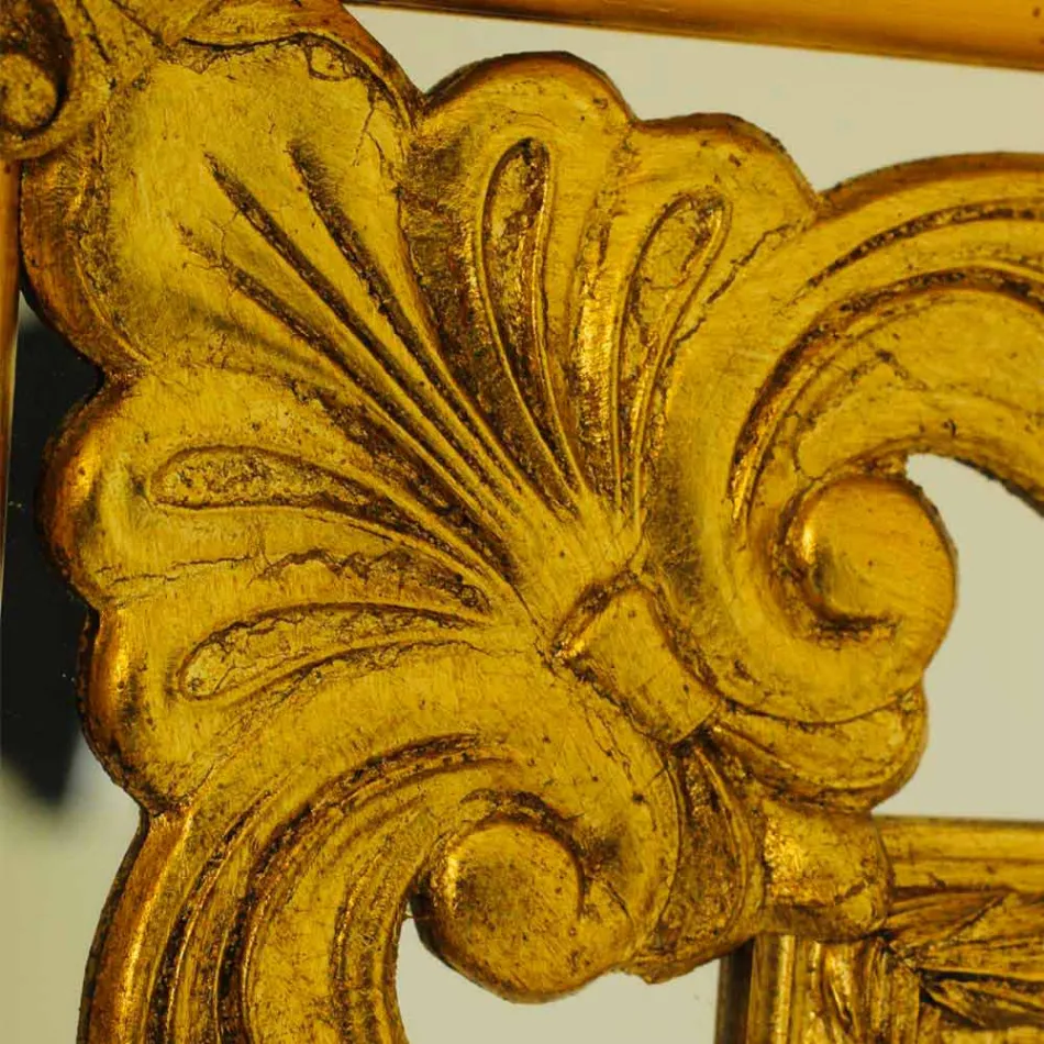 Specchiera a parete in legno rettangolare prodotta in Italia Valentino Viadurini