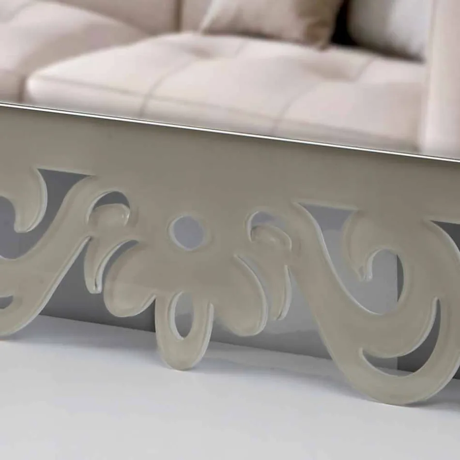 Specchiera a Parete Rettangolare di Design Moderno in Plexiglass Tortora - Selly Viadurini