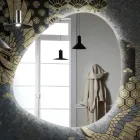 Specchiera con Retroilluminazione Led Reversibile Made in Italy - Talk Viadurini