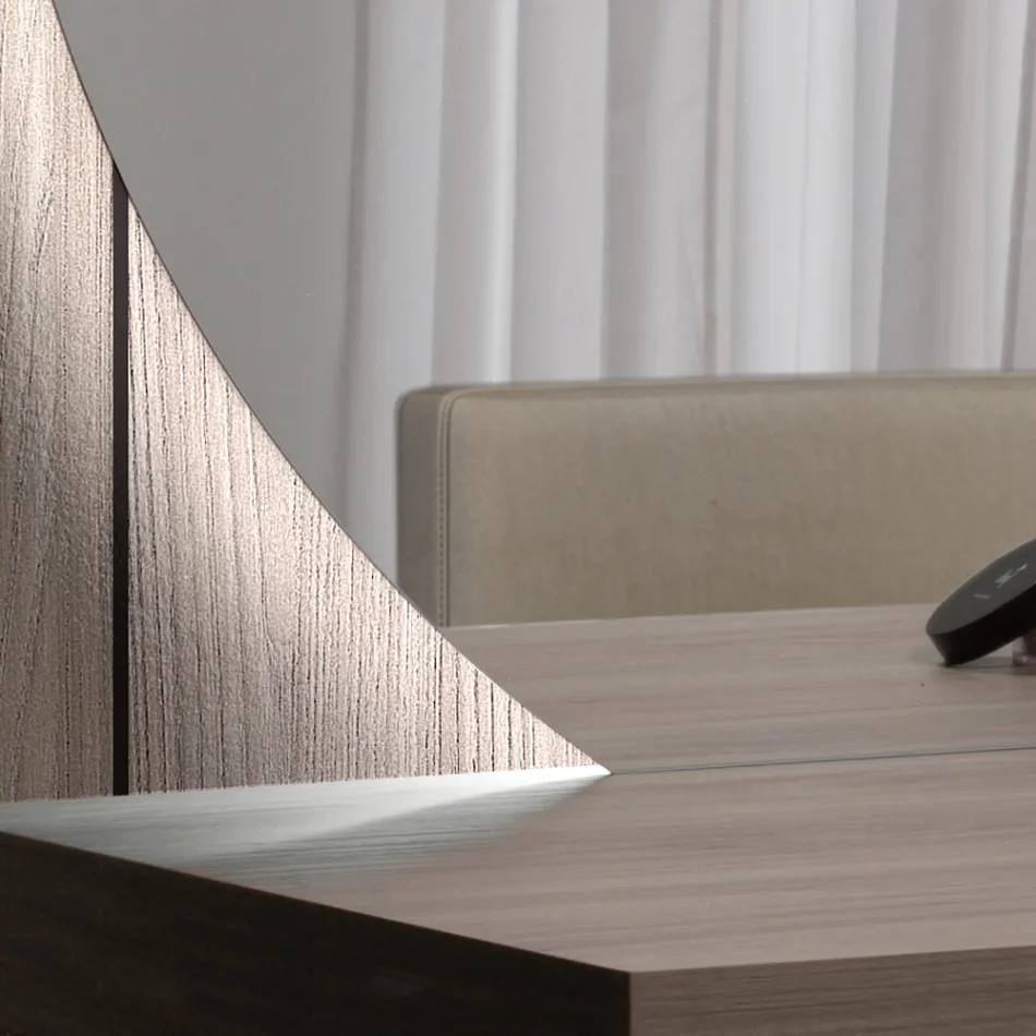 Specchiera con Retroilluminazione Led Solo sul Lato Circolare Made in Italy - Make Viadurini