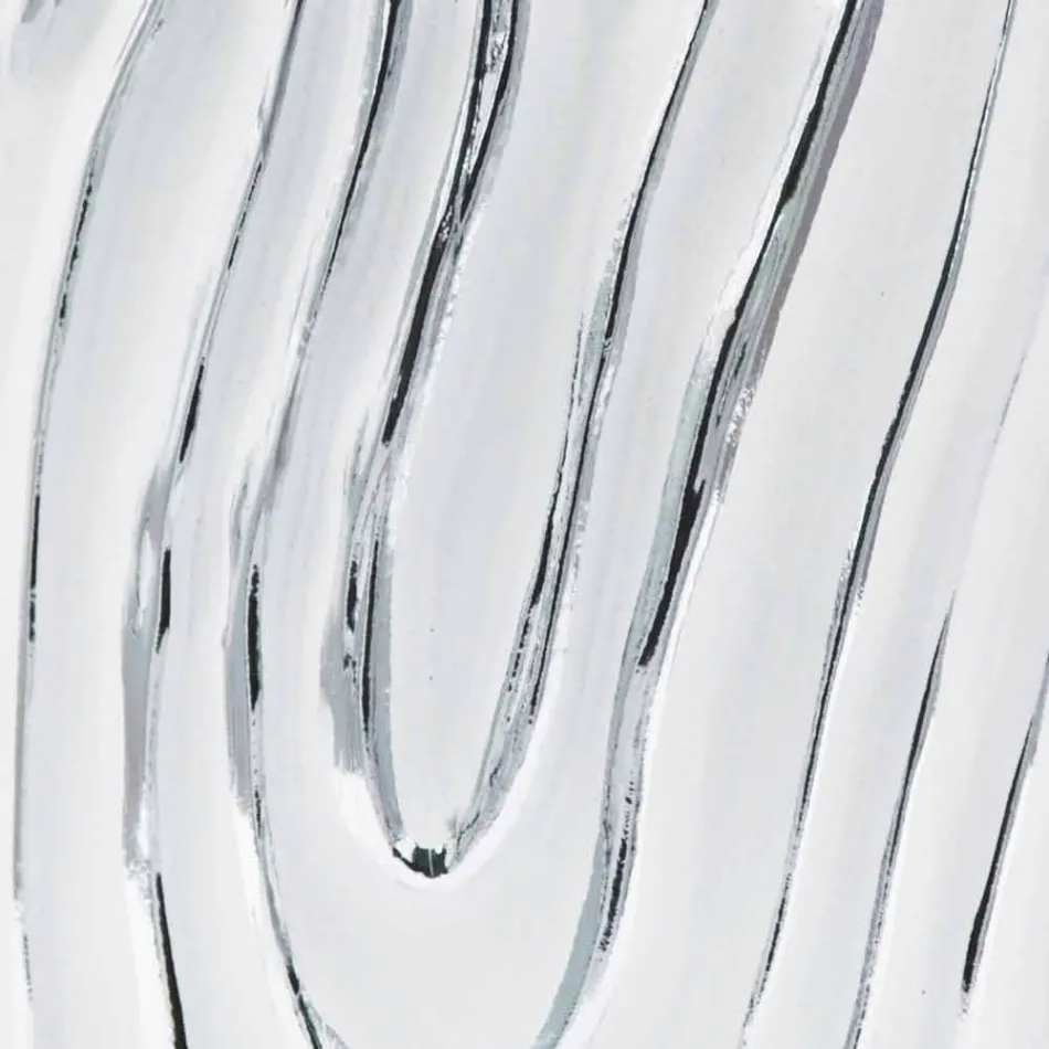 Specchiera da muro oro,bianco,argento in legno made in Italy Eugenio Viadurini