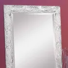 Specchiera da muro oro,bianco,argento in legno made in Italy Eugenio Viadurini