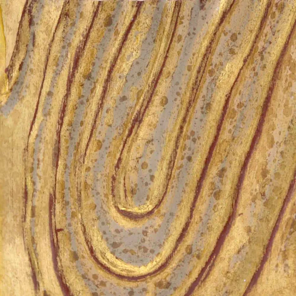 Specchiera da muro oro,bianco,argento in legno made in Italy Eugenio Viadurini