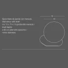 Specchiera da Parete con Mensola in Metallo in Vari Colori Design Moderno - Hera Viadurini