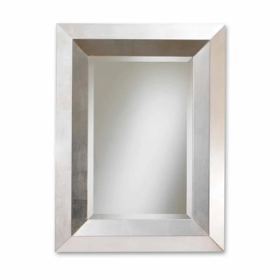 Specchiera da parete di design con cornice in legno Lotto Viadurini