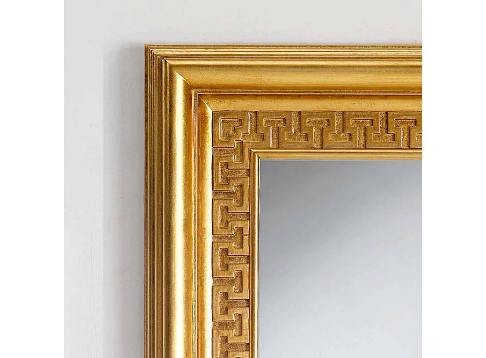 Specchiera da parete di design con cornice in legno Viva, 96x132 cm Viadurini