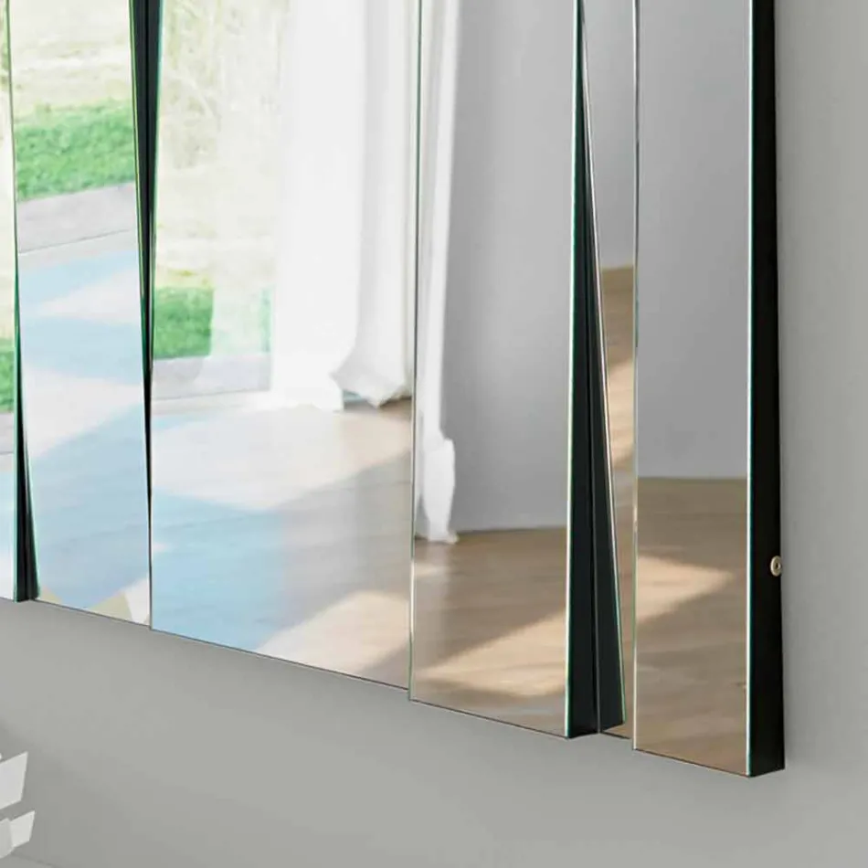 Specchiera da Parete di Design Moderno in Vetro e Metallo Made in Italy – Pallino Viadurini