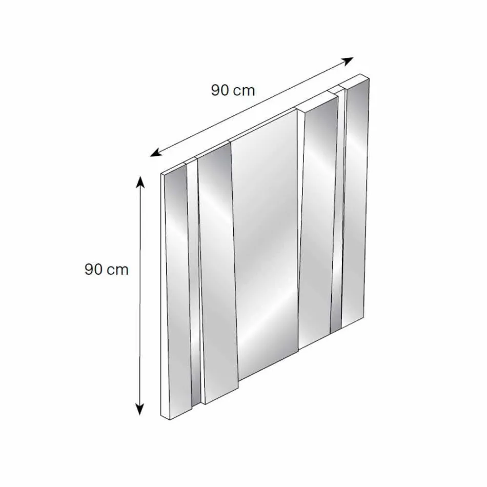 Specchiera da Parete di Design Moderno in Vetro e Metallo Made in Italy – Pallino Viadurini