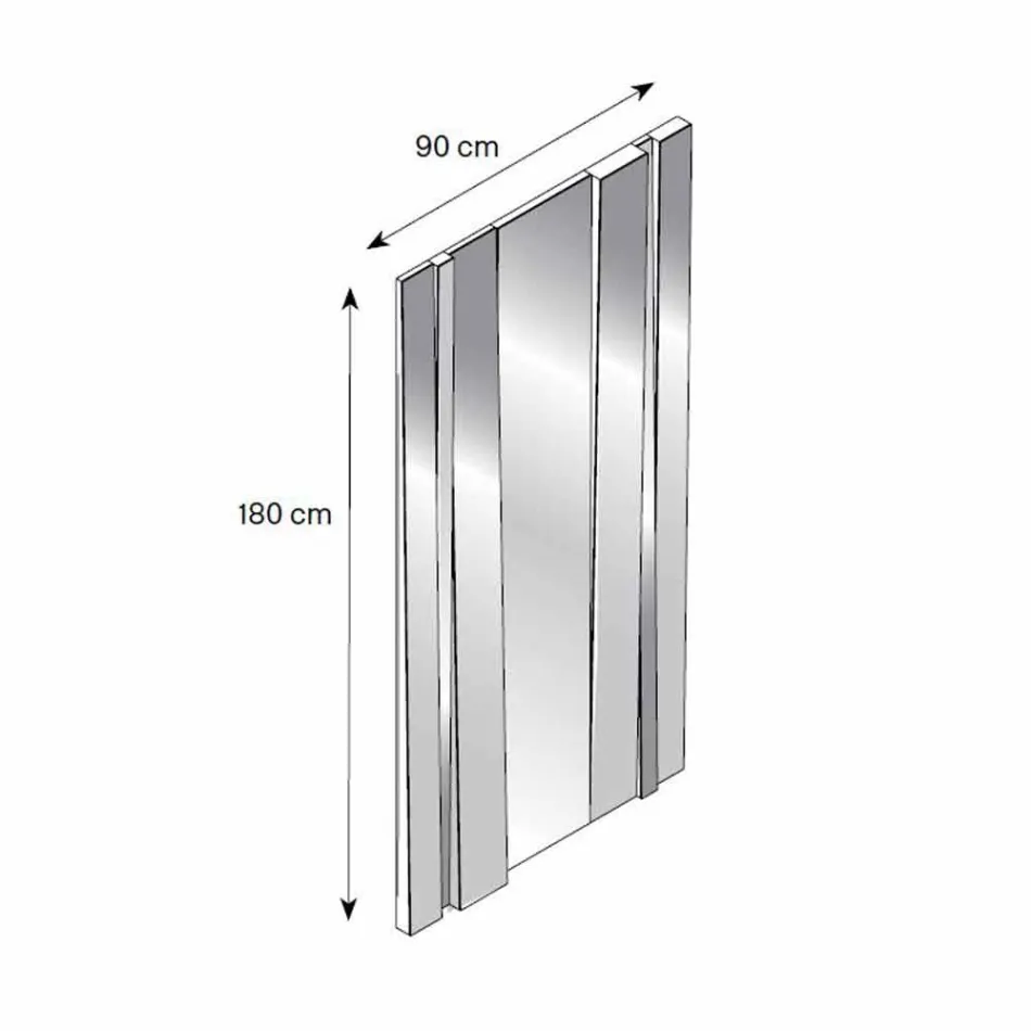 Specchiera da Parete di Design Moderno in Vetro e Metallo Made in Italy – Pallino Viadurini