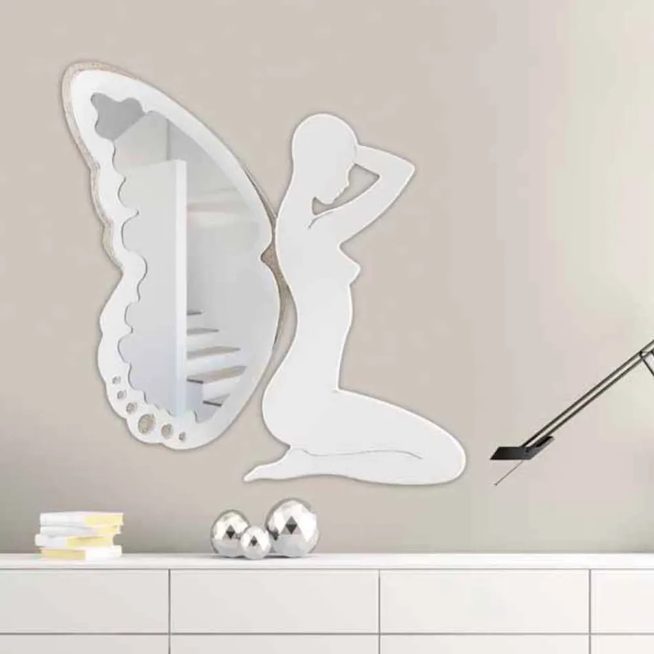 Specchiera da parete di design Trilli Bianca by Viadurini Decor Viadurini