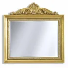 Specchiera da parete fregio resina e legno fatta a mano in Italia Ivan Viadurini