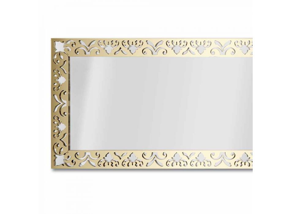 Specchiera da Parete in Plexiglass Oro Argento o Bronzo con Cornice - Nettare Viadurini
